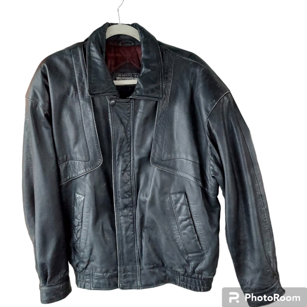 Members Only Black Leather Jacket